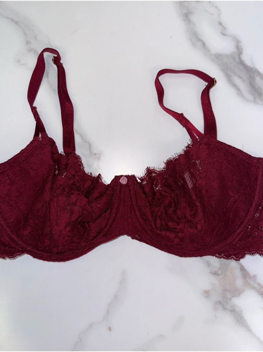 Victoria's Secret Burgundy Lace Bra